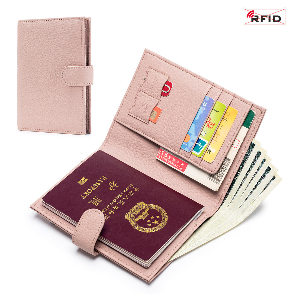Porte cartes en cuir RFID
