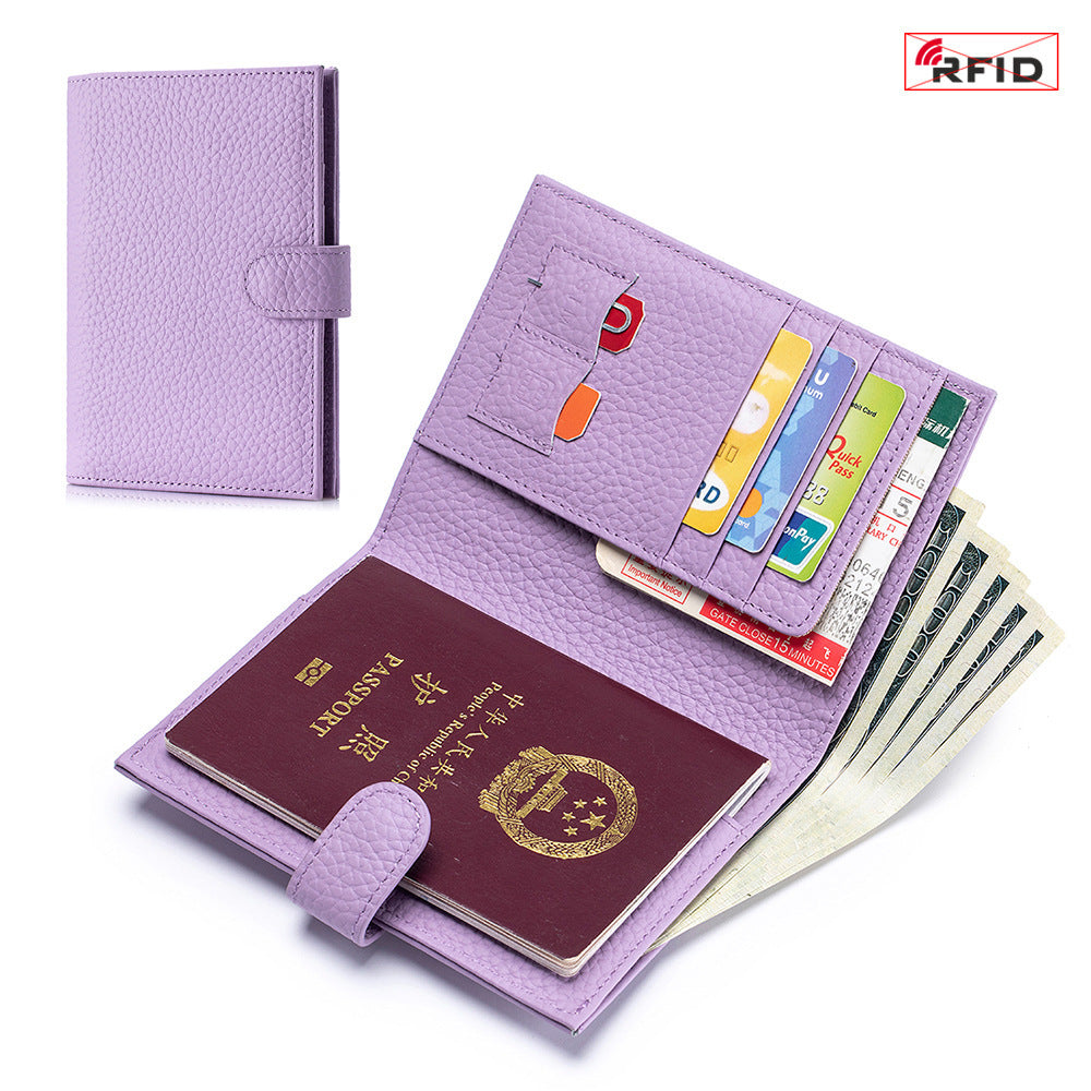 Porte cartes en cuir RFID