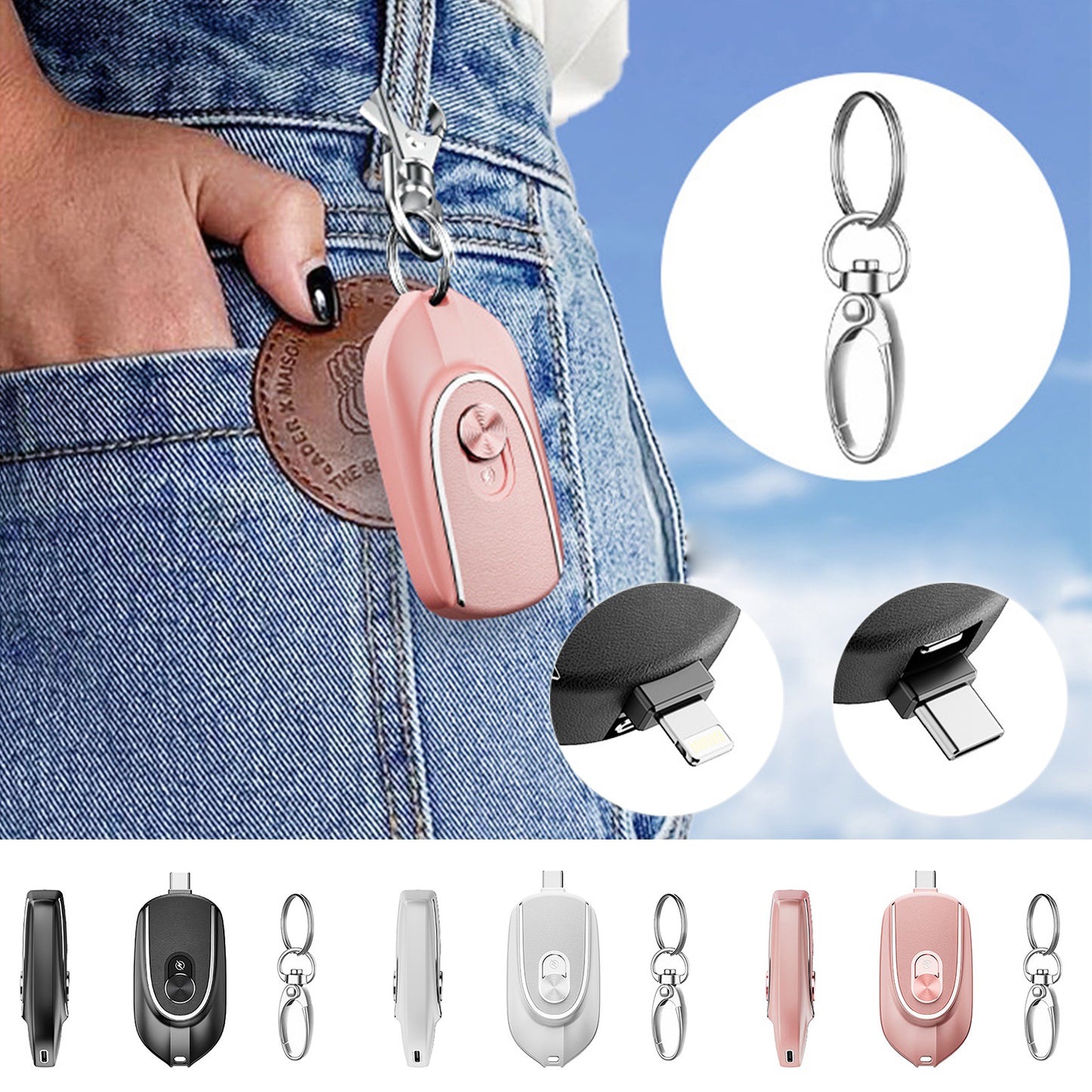 Porte clefs batterie de secours