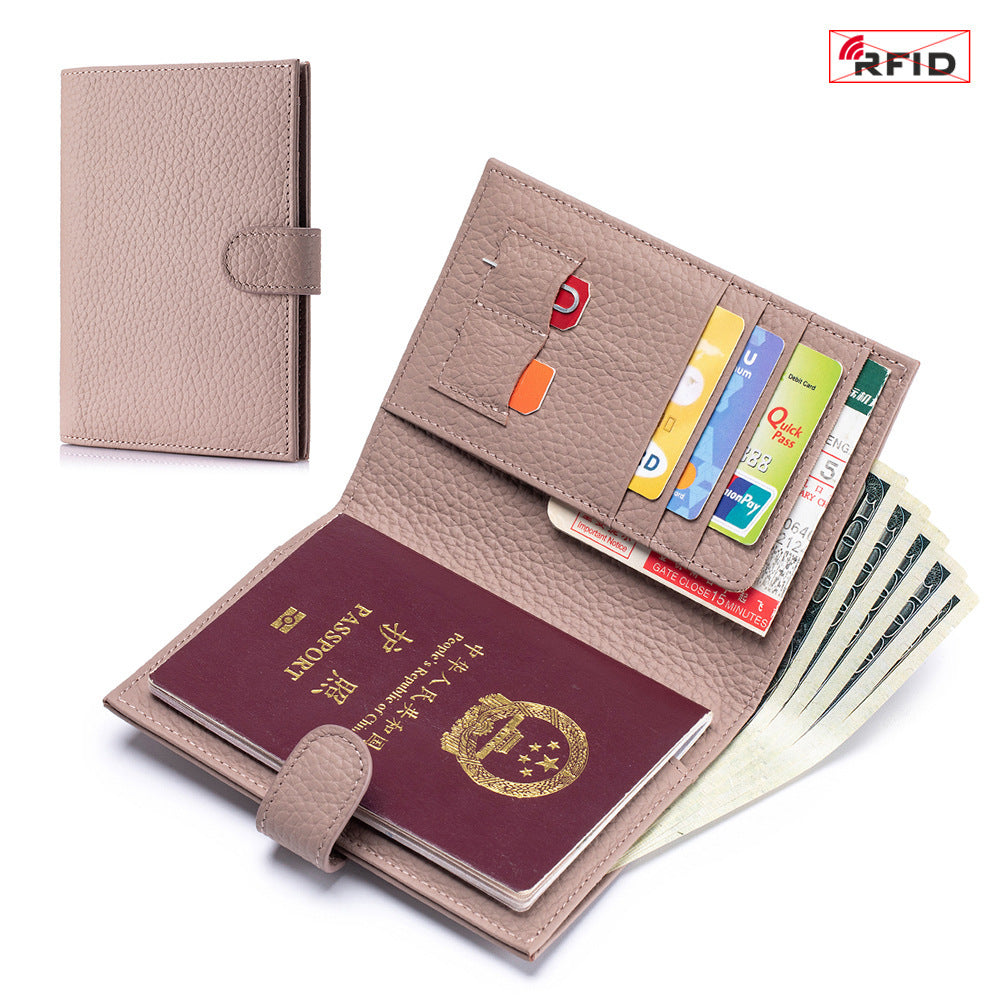 Porte cartes en cuir RFID