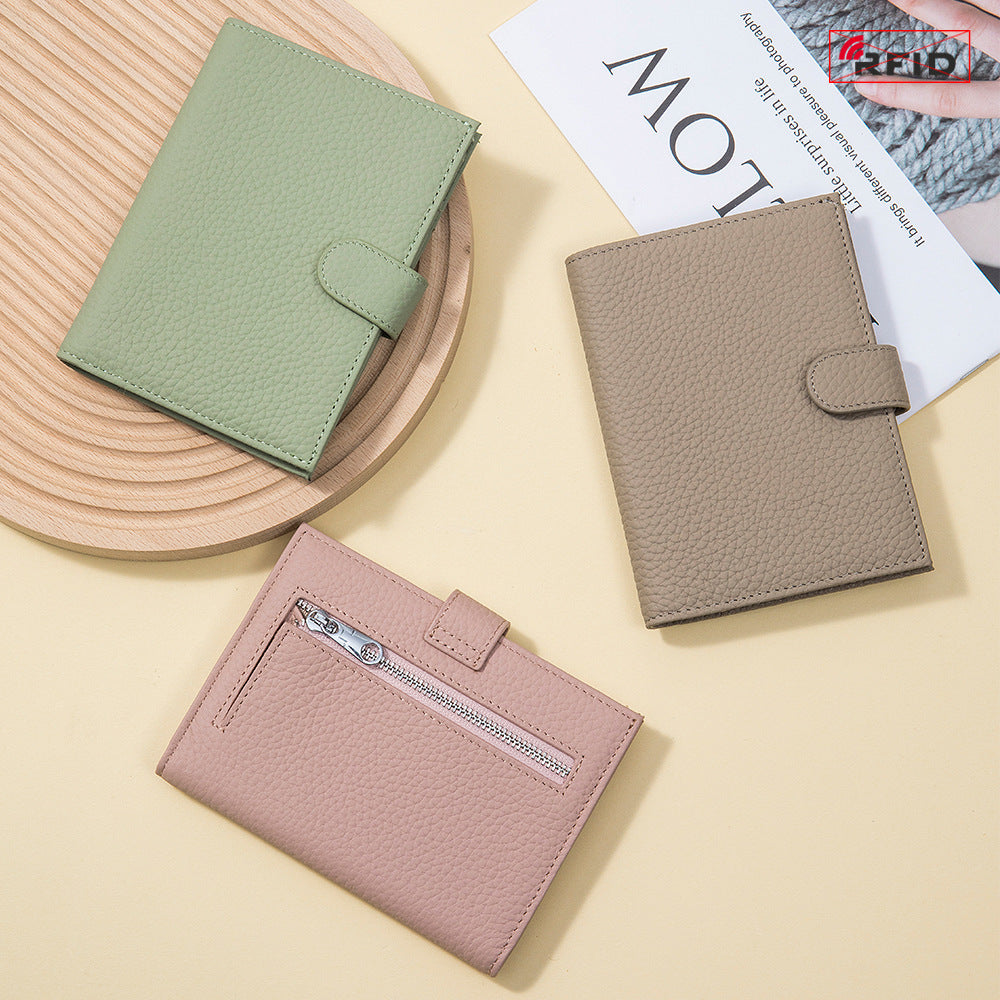 Porte cartes en cuir RFID