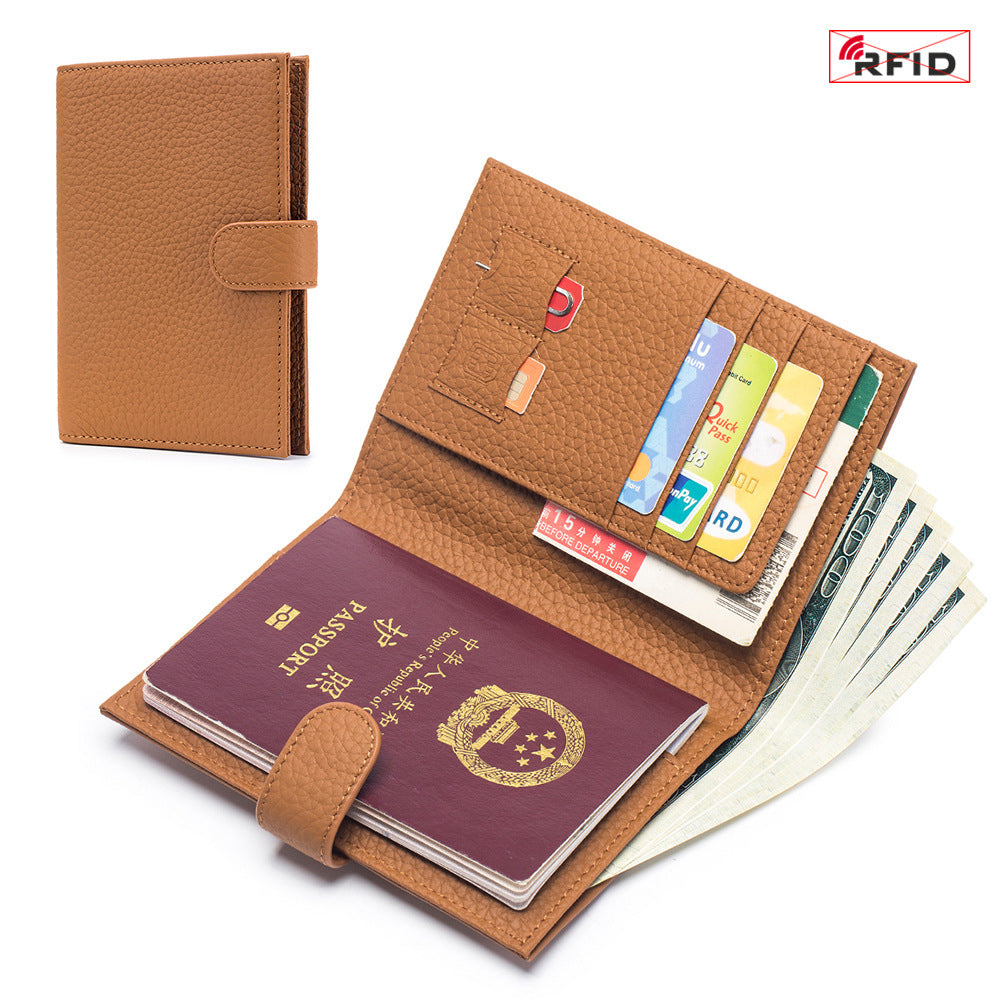Porte cartes en cuir RFID