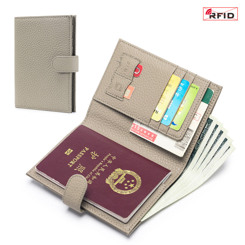 Porte cartes en cuir RFID