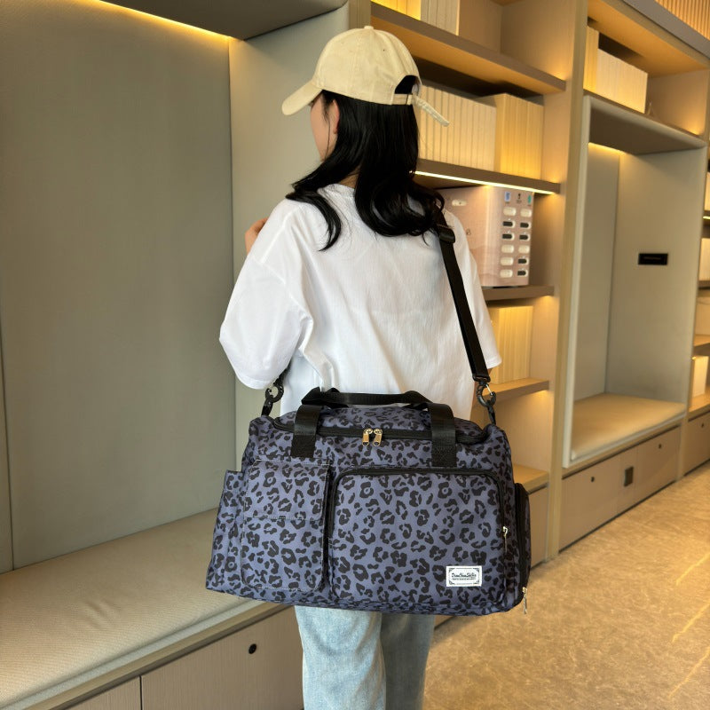 Sac de voyage à grande capacité imprimé léopard
