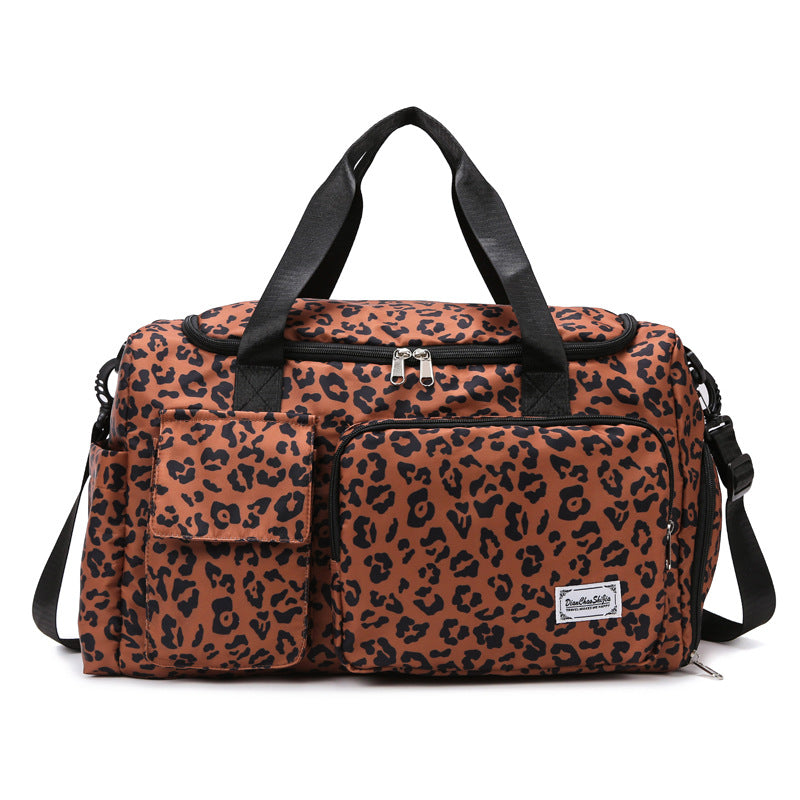 Sac de voyage à grande capacité imprimé léopard