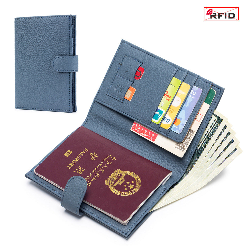 Porte cartes en cuir RFID