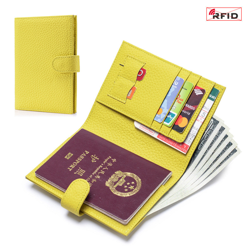 Porte cartes en cuir RFID