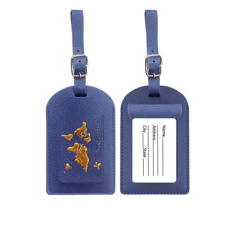 Étiquette de Bagage en Cuir