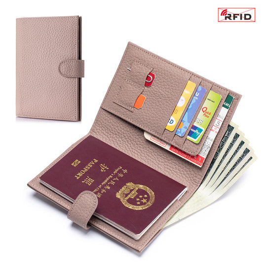 Porte cartes en cuir RFID