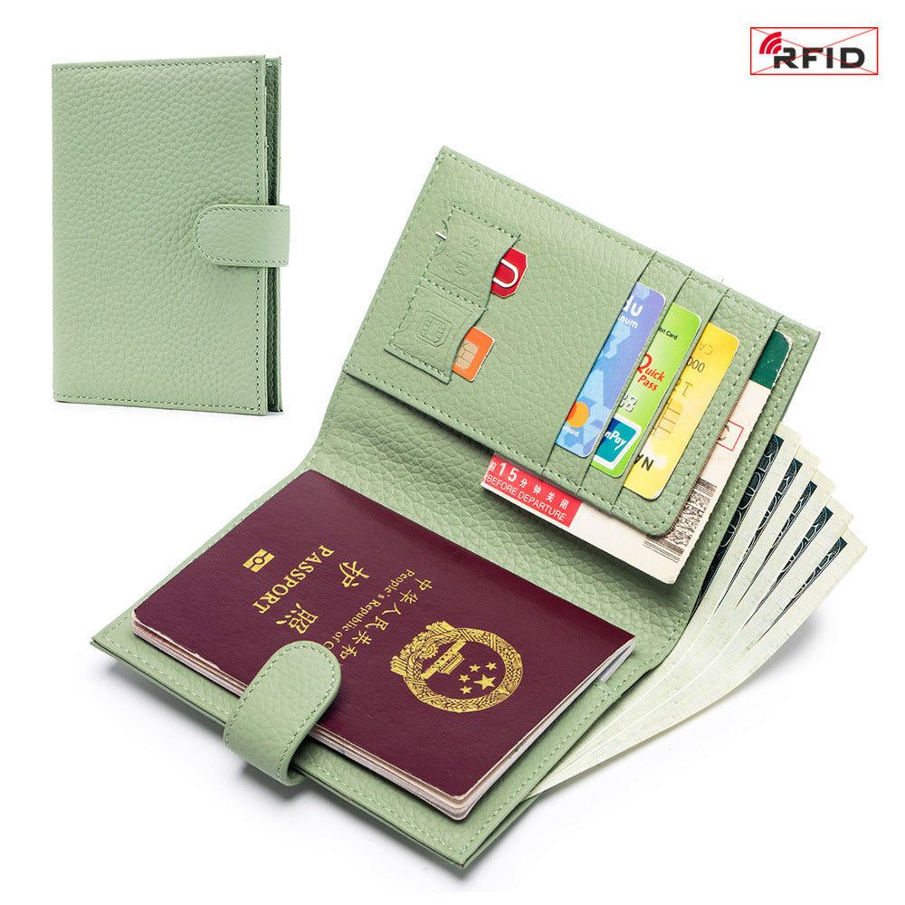 Porte cartes en cuir RFID