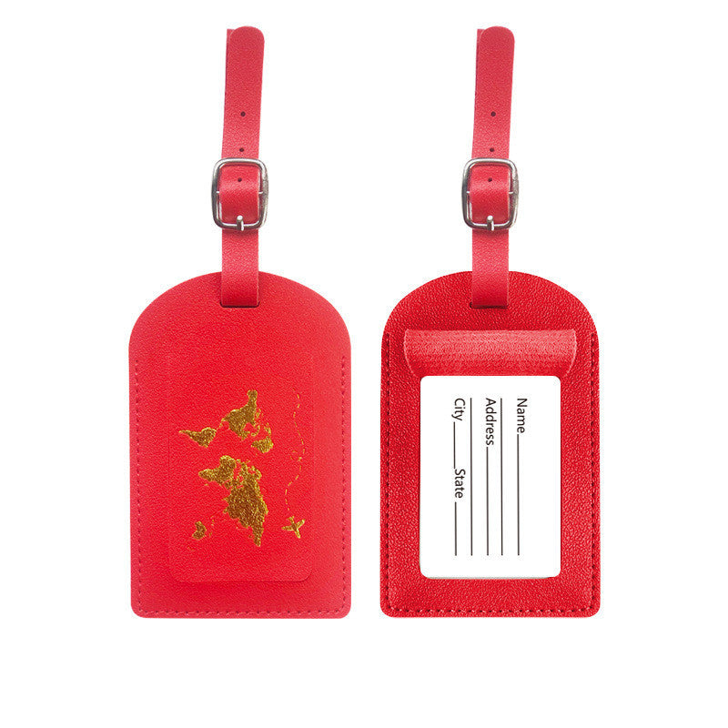 Étiquette de Bagage en Cuir