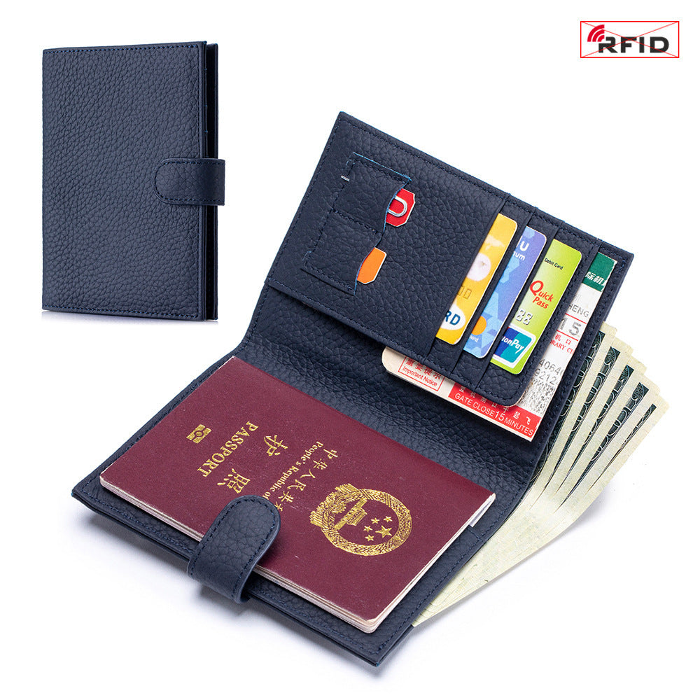 Porte cartes en cuir RFID